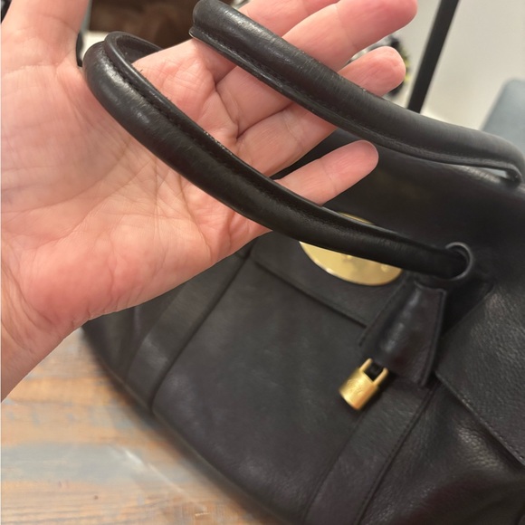 Authentic Mulberry Bayswater Black Leather Bag with Gold Details w/ COA - Picture 4 of 7